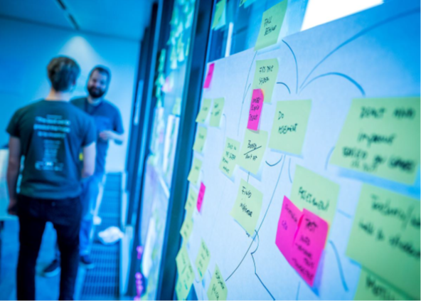 Kennis lab sessie - foto post-its Kennis lab sessie - foto post-its