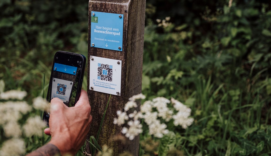 Flevoland Boswachterspad met QR-code